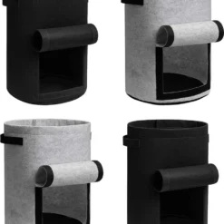 Merkloos Kweekzakken - 4 Stuks - Hangsysteem - Kweekzakken Voor Groente En Kruiden - Plantenzak - Moestuinzak -Goedkope Groene Liefde Winkel 1006x1200