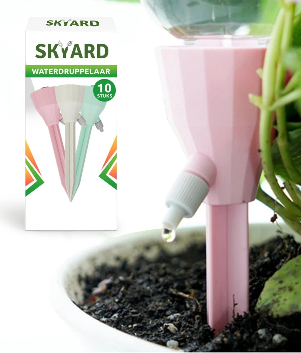 SKYARD® Waterdruppelaar Set Van 10 – Watergeefsysteem Geschikt Binnen (Kamerplanten) En Buiten – Bewateringssysteem Met Instelbare Druppelsnelheid - Irrigatiesysteem - Planten Watergever - Waterbol 3 SKYARD® Waterdruppelaar Set Van 10 – Watergeefsysteem Geschikt Binnen (Kamerplanten) En Buiten – Bewateringssysteem Met Instelbare Druppelsnelheid - Irrigatiesysteem - Planten Watergever - Waterbol