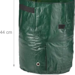 Relaxdays Kweekzak Aardappelen - Set Van 3 - Plantzak - 38 L - Handgrepen - Donkergroen -Goedkope Groene Liefde Winkel 1072x1200