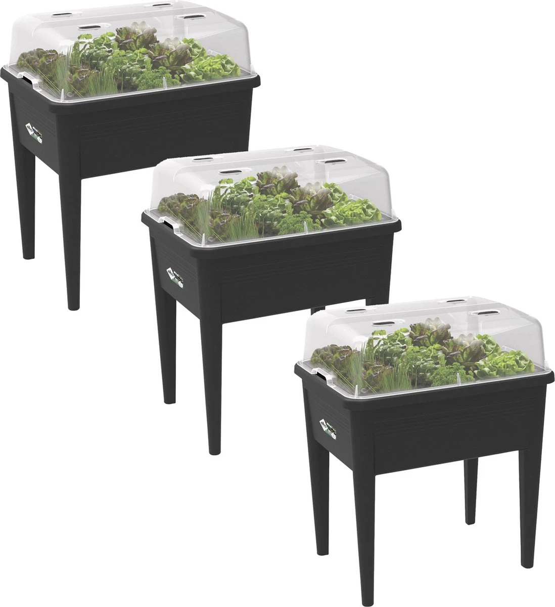 Elho Green Basics Kweektafel Super - Kweekbenodigdheden - 3 X 75.5x56.3x73.3 Cm Zwart Xxl 3 Elho Green Basics Kweektafel Super - Kweekbenodigdheden - 3 X 75.5x56.3x73.3 Cm Zwart Xxl
