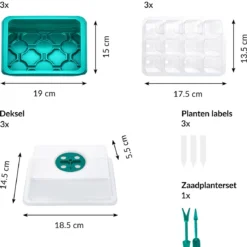 3 Pack LeafImpact Kweekbak - Complete Kweekset - Kweektafel - Verstelbare Ventilatie - Kweekbakken Moestuin -Goedkope Groene Liefde Winkel 1122x1200