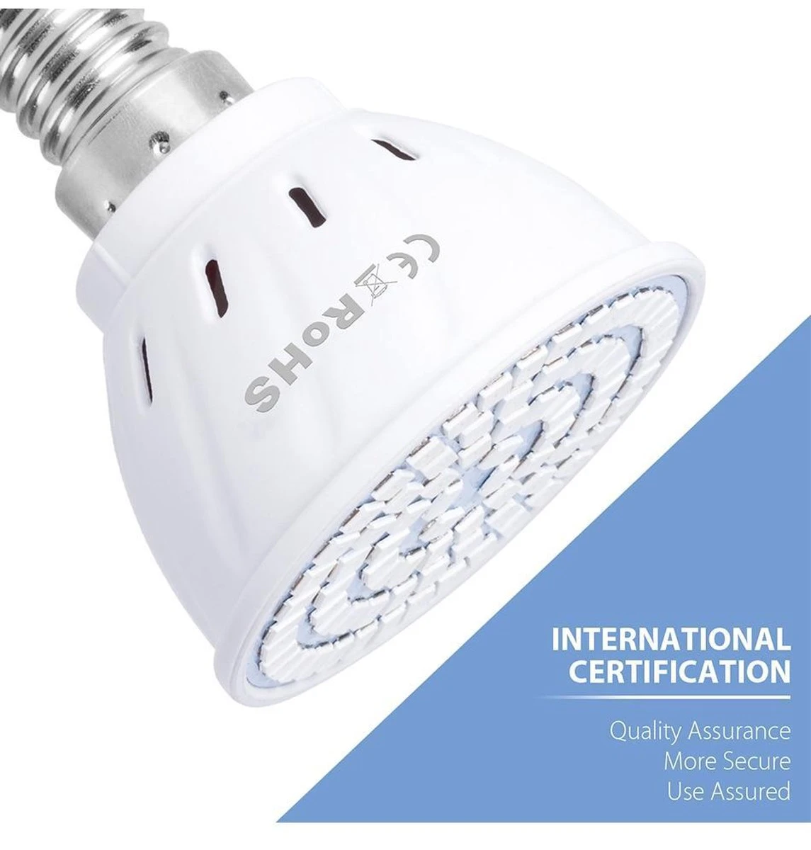 Hoogwaardige Groeilamp Met 80 LEDS (E27 Grote Fitting) - Bloeilamp - Kweeklamp - Grow Light - Groeilicht - Kweekbak - Kweekkas 4 Hoogwaardige Groeilamp Met 80 LEDS (E27 Grote Fitting) - Bloeilamp - Kweeklamp - Grow Light - Groeilicht - Kweekbak - Kweekkas - Afbeelding 2