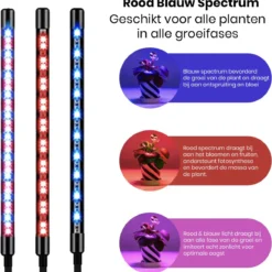 Kweeklamp Indoor - Full Spectrum Licht - Automatische Timer 3, 9 En 12 Uur - 4-Koppig - Groeilamp - Groei Van Planten - 80 LEDs - 40W -Goedkope Groene Liefde Winkel 1180x1200