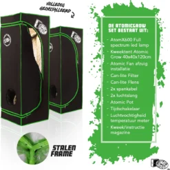 AtomicGrow Kweektent Compleet LED Full Spectrum Kweeklamp AtomX600 Kweekset Groeilamp -Goedkope Groene Liefde Winkel 1185x1200