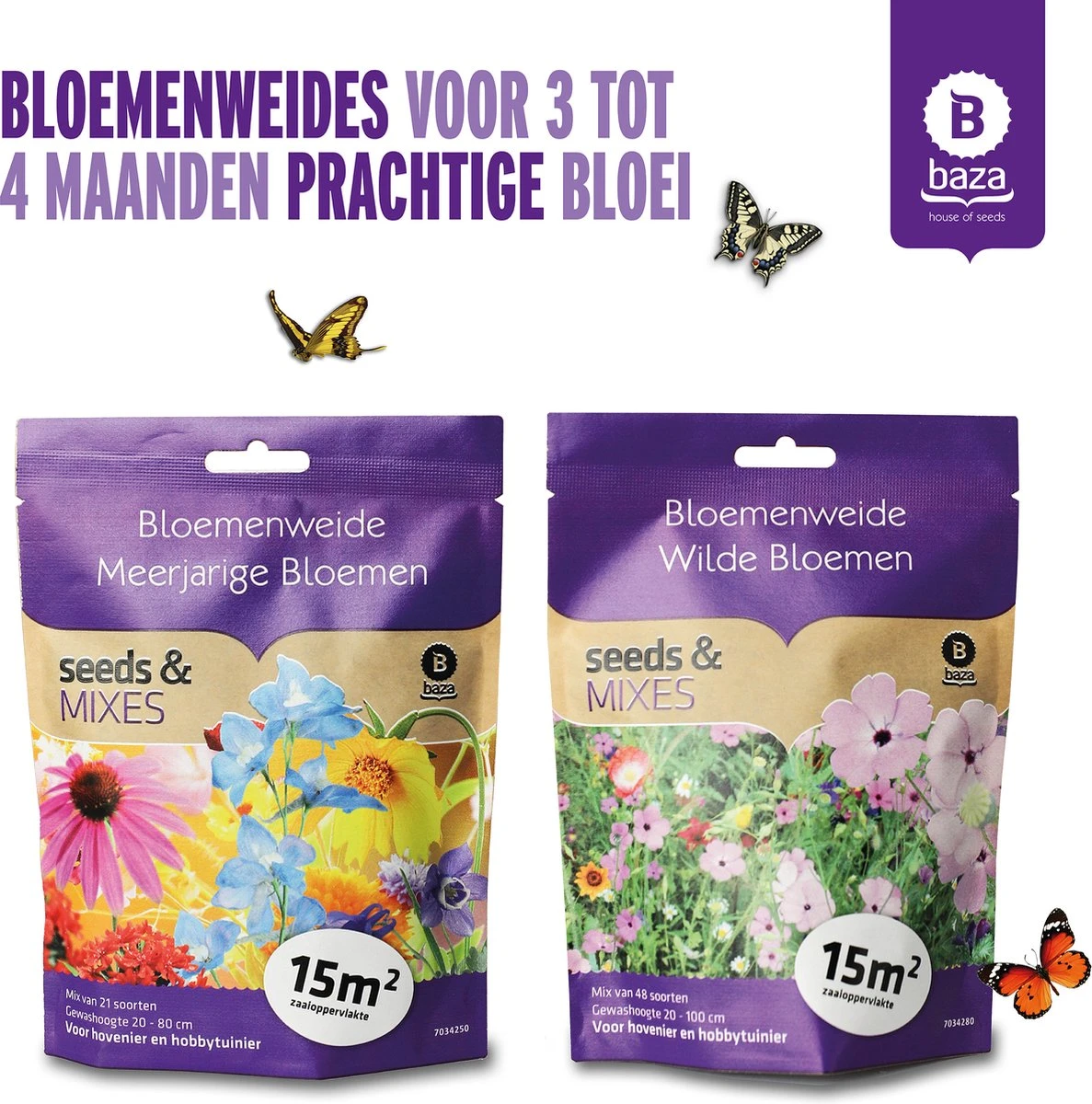 Seeds & Mixes Bloemenweide Zaden Meerjarig En Wilde Bloemen 2 Stuks 3 Seeds & Mixes Bloemenweide Zaden Meerjarig En Wilde Bloemen 2 Stuks