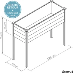 Needs&wants® Groot Verhoogd Bed Met Poten, Bloembed Van Hout Voor Tuin Balkon Terras, Verhoogd Bed Bloembak Houten Kit Voor Kruiden Groenten Bloemen, Plantenbak Tuinbed Kruidenbed Buiten Outdoor, Bruin -Goedkope Groene Liefde Winkel 1190x1200