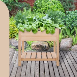 Esschert Design Kweekbak | Kweektafel | Moestuintafel | Inclusief 6 Plantenstekers | 40,6 X 78,8 X 78 Cm (lxbxh) | Naturel -Goedkope Groene Liefde Winkel 1197x1200 3