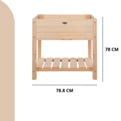 Esschert Design Kweekbak | Kweektafel | Moestuintafel | Inclusief 6 Plantenstekers | 40,6 X 78,8 X 78 Cm (lxbxh) | Naturel -Goedkope Groene Liefde Winkel 1197x1200 5