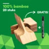 Tomassio® Plantenlabels - 100% Natuurlijk Bamboe - 20 Stuks Met Watervaste Stift - Eco Vriendelijk - Moestuin - Steeketiketten - Moestuin Bordjes - Plantlabel - Plantlabel Met Watervaste Zwarte Fineliner - Plantensteker - Plantenlabels Buiten -Goedkope Groene Liefde Winkel 1198x1200 5