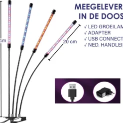 Forgoods Kweeklamp LED Full Spectrum - Groeilamp - 40 Watt - Automatische Timer 3-9-12 Uur - Inclusief Adapter -Goedkope Groene Liefde Winkel 1200x1008