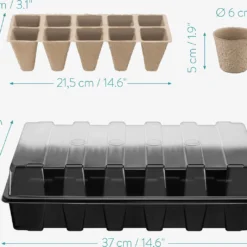 Navaris Zaden Starter Groei Set - 63-delige Set Met Potten Trays Deksel Labels Potlood Gatenmaker En Spatel - Kweek Nieuwe Planten -Goedkope Groene Liefde Winkel 1200x1027 1