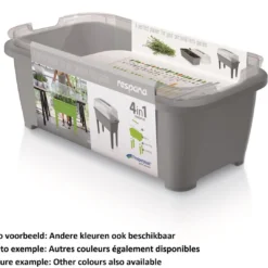 Moestuinbak Kweektafel Respana Planter High Set 77x39x82cm ANTRACIET Prosperplast -Goedkope Groene Liefde Winkel 1200x1082 1