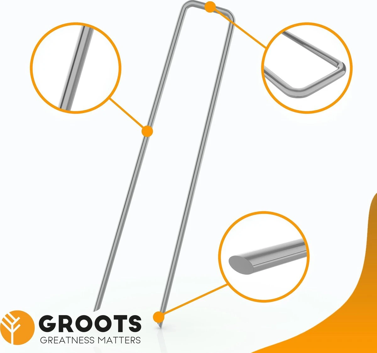 Premium Gronddoekpennen 50 St. - 15cm Lang - 2,5cm Breed - 3mm Dik - Verzinkt Staal - Anti-Worteldoek - Grondanker - Haring - Gronddoekhaak - Grondhaken - Groots 4 Premium Gronddoekpennen 50 St. - 15cm Lang - 2,5cm Breed - 3mm Dik - Verzinkt Staal - Anti-Worteldoek - Grondanker - Haring - Gronddoekhaak - Grondhaken - Groots - Afbeelding 2