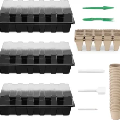 Navaris Zaden Starter Groei Set - 63-delige Set Met Potten Trays Deksel Labels Potlood Gatenmaker En Spatel - Kweek Nieuwe Planten -Goedkope Groene Liefde Winkel 1200x1139