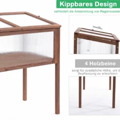 Outsunny Verhoogd Frame Van Hout Koude Kas Kruidenbed Voor Tuin Balkon Bruin Hout Pc-plaat 845-472 -Goedkope Groene Liefde Winkel 1200x1145 1