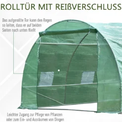OUTSUNNY Tunnelkas 300x600 Gegalvaniseerde Metalen Buizen, Kweekkas, Hobbykas, Serre -Goedkope Groene Liefde Winkel 1200x1155 2