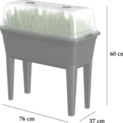 WDMT™ Extra Grote Kweekbak 50L | 76 X 37 X 60 Cm | Kweektafel | Mini Tuin | Verhoogde Kweekbak | Kweektuin | Kweekbak | Zwart -Goedkope Groene Liefde Winkel 1200x1158