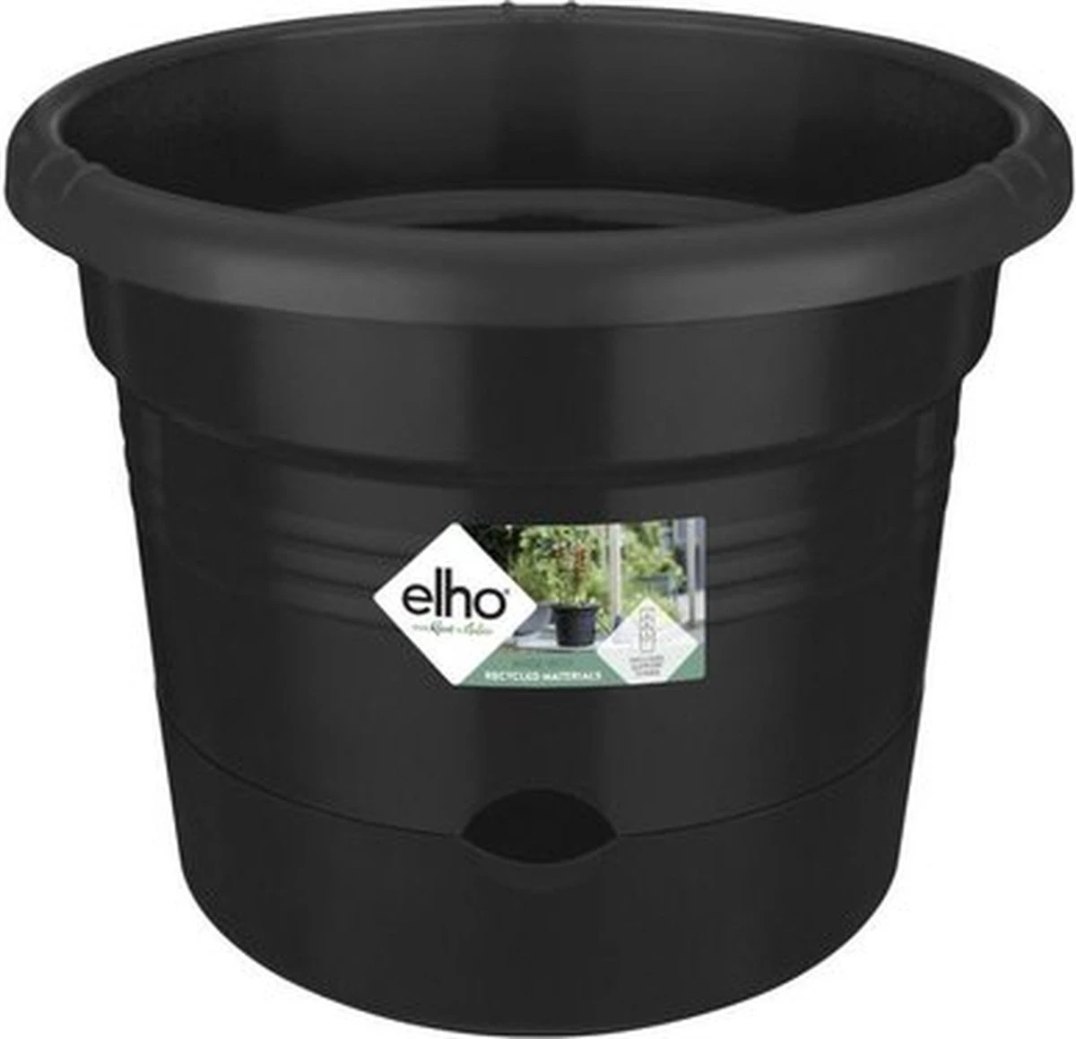 Elho Green Basics Tomaten Pot 33 - Bloempot Voor Buitenkweken En Oogsten - Ø 33.5 X H 26.0 Cm - Zwart/Living Black 15 Elho Green Basics Tomaten Pot 33 - Bloempot Voor Buitenkweken En Oogsten - Ø 33.5 X H 26.0 Cm - Zwart/Living Black - Afbeelding 13