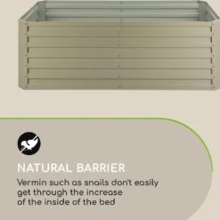 Blumfeldt High Grow Straight Kweekbak - Kweektafel - Moestuinbak 180 X 90 Cm - Werkhoogte 60 Cm - Inhoud 970 L - Staal - Beige -Goedkope Groene Liefde Winkel 1200x1178 3