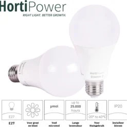 HortiPower Bloomer 2 Kweeklampen - 2 Stuks - 400-780nm - 9W - E27 - LED - Kweeklamp Led Full Spectrum - Groeilamp Voor Planten -Goedkope Groene Liefde Winkel 1200x1182 1