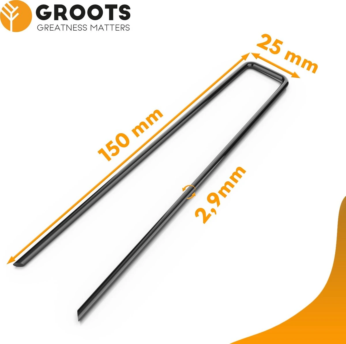 Premium Gronddoekpennen 50 St. - 15cm Lang - 2,5cm Breed - 3mm Dik - Verzinkt Staal - Anti-Worteldoek - Grondanker - Haring - Gronddoekhaak - Grondhaken - Groots 7 Premium Gronddoekpennen 50 St. - 15cm Lang - 2,5cm Breed - 3mm Dik - Verzinkt Staal - Anti-Worteldoek - Grondanker - Haring - Gronddoekhaak - Grondhaken - Groots - Afbeelding 5