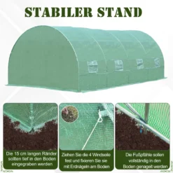 OUTSUNNY Tunnelkas 300x600 Gegalvaniseerde Metalen Buizen, Kweekkas, Hobbykas, Serre -Goedkope Groene Liefde Winkel 1200x1193 3
