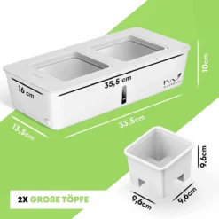 Kruidenpot Met Bewateringssysteem - Wit - Kruidenbak - Kweekbak - Plantenbak -Goedkope Groene Liefde Winkel 1200x1200 121