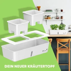 Kruidenpot Met Bewateringssysteem - Wit - Kruidenbak - Kweekbak - Plantenbak -Goedkope Groene Liefde Winkel 1200x1200 122