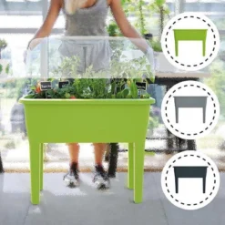 Moestuinbak Kweektafel Respana Planter High Set 77x39x82cm ANTRACIET Prosperplast -Goedkope Groene Liefde Winkel 1200x1200 263