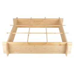 Merkloos Vierkante Meter Tuin - Hout - Inclusief Worteldoek - 9 Vakken - Moestuin - 100x100x20 Cm -Goedkope Groene Liefde Winkel 1200x1200 273