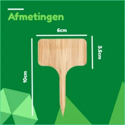 Tomassio® Plantenlabels - 100% Natuurlijk Bamboe - 20 Stuks Met Watervaste Stift - Eco Vriendelijk - Moestuin - Steeketiketten - Moestuin Bordjes - Plantlabel - Plantlabel Met Watervaste Zwarte Fineliner - Plantensteker - Plantenlabels Buiten -Goedkope Groene Liefde Winkel 1200x1200 285