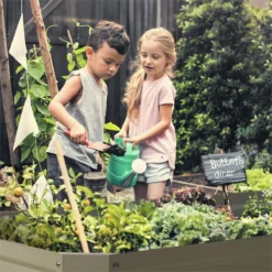 Blumfeldt High Grow Straight Kweekbak - Kweektafel - Moestuinbak 180 X 90 Cm - Werkhoogte 60 Cm - Inhoud 970 L - Staal - Beige -Goedkope Groene Liefde Winkel 1200x1200 299