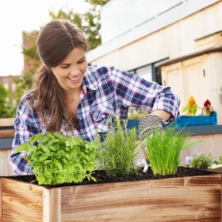 Relaxdays Moestuinbak Gevlamd Hout - Kruidentuin - Moestuintafel - Kweektafel Op Poten -Goedkope Groene Liefde Winkel 1200x1200 301