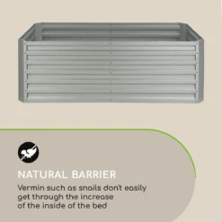 Blumfeldt High Grow Straight Kweekbak - Kweektafel - Moestuinbak 180 X 90 Cm - Werkhoogte 60 Cm - Inhoud 970 L - Staal - Zilver 23 Blumfeldt High Grow Straight Kweekbak - Kweektafel - Moestuinbak 180 X 90 Cm - Werkhoogte 60 Cm - Inhoud 970 L - Staal - Zilver -Goedkope Groene Liefde Winkel 1200x1200 317