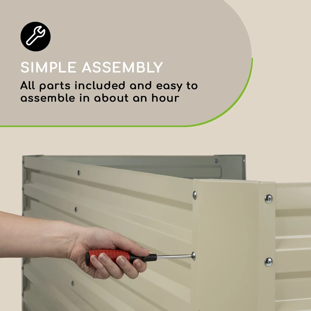 Blumfeldt High Grow Straight Kweekbak - Kweektafel - Moestuinbak 180 X 90 Cm - Werkhoogte 60 Cm - Inhoud 970 L - Staal - Zilver 15 Blumfeldt High Grow Straight Kweekbak - Kweektafel - Moestuinbak 180 X 90 Cm - Werkhoogte 60 Cm - Inhoud 970 L - Staal - Zilver - Afbeelding 13