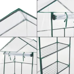 Tuinkas Hoorn Met 4 Planken 140x73x195 Cm Transparant -Goedkope Groene Liefde Winkel 1200x1200 341