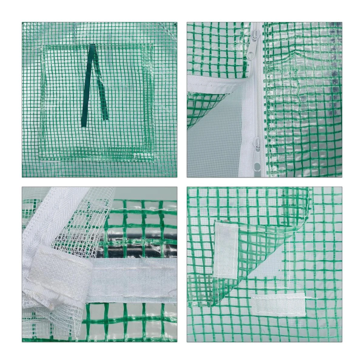 Relaxdays Kweekkas - 110 X 180 X 150 Cm - Foliekas - Uv-bestendig - Laag - Tuinkas - Groen 8 Relaxdays Kweekkas - 110 X 180 X 150 Cm - Foliekas - Uv-bestendig - Laag - Tuinkas - Groen - Afbeelding 6