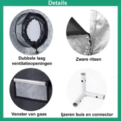 Bolture Kweektent Compleet - Growbox - Growtent - Inclusief Kweeklamp LED Full -Goedkope Groene Liefde Winkel 1200x1200 397