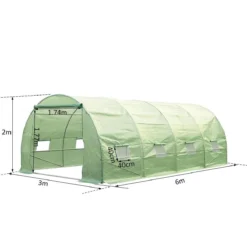 OUTSUNNY Tunnelkas 300x600 Gegalvaniseerde Metalen Buizen, Kweekkas, Hobbykas, Serre -Goedkope Groene Liefde Winkel 1200x1200 408