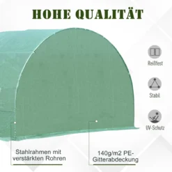 OUTSUNNY Tunnelkas 300x600 Gegalvaniseerde Metalen Buizen, Kweekkas, Hobbykas, Serre -Goedkope Groene Liefde Winkel 1200x1200 415