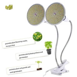 Ortho® - WW 290 LED Warm Wit Groeilamp - Bloeilamp - Kweeklamp - Grow Light - Groei Lamp (met 2 Upgraded 290 LED Warm Wit Lampen) 2 Flexibele Lamphouders - Spotje Met Klem - 2x -Goedkope Groene Liefde Winkel 1200x1200 420