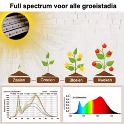 A Sunny Day Kweeklamp LED Wit Licht Inclusief Statief En USB Voeding - 160 Cm - Groeilamp Voor Planten - Zonlicht Lamp - Bloei Planten - Grow Light - 40 Watt - Automatisch Timer Voor 3-9-12 Uur -Goedkope Groene Liefde Winkel 1200x1200 50