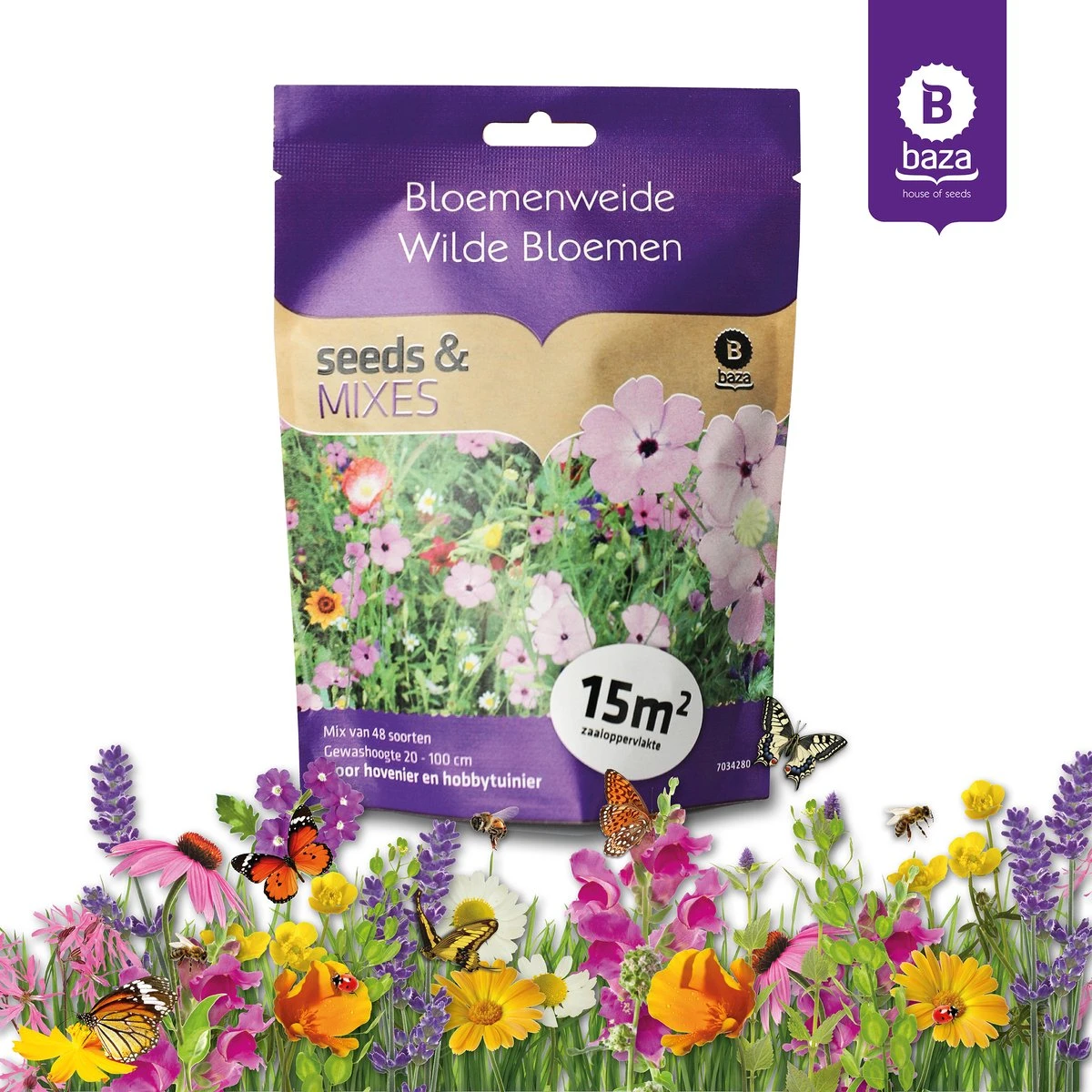 Seeds & Mixes Bloemenweide Zaden Meerjarig En Wilde Bloemen 2 Stuks 8 Seeds & Mixes Bloemenweide Zaden Meerjarig En Wilde Bloemen 2 Stuks - Afbeelding 6