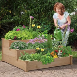 Houten Plantenbed Verhoogd - 120x120x56cm - Kweekbak - Kweektafel Op Poten - Moestuinbak - Moestuintafel - Kruidentafel - Moestuin - Kruidenbak - Groente Tafel Hout -Goedkope Groene Liefde Winkel 1200x1200 83