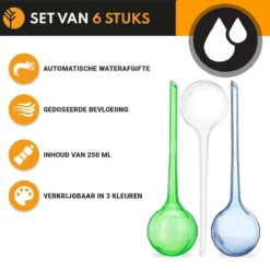 Waterdruppelaar Set Van 6 Stuks Voor Planten – 27 CM – Automatisch Watergeefsysteem Voor Kamerplanten – Planten Watergever Met Druppelsysteem – Waterbol -Goedkope Groene Liefde Winkel 1200x1200 887