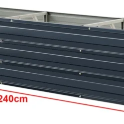 Moestuinbak Nijmegen Staal 240x47x40 Cm Antracietgrijs -Goedkope Groene Liefde Winkel 1200x393