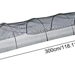 Merkloos Kweektunnel Met Zwart Gaasnet - 300x45x45 Cm -Goedkope Groene Liefde Winkel 1200x456