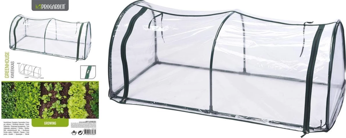 Pro Garden - Kweekkas Tunnel - 130x 60x 50 Cm 5 Pro Garden - Kweekkas Tunnel - 130x 60x 50 Cm - Afbeelding 3