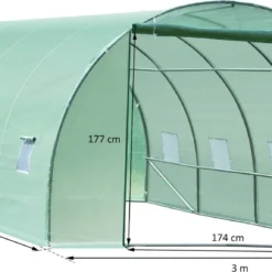 OUTSUNNY Tunnelkas 300x600 Gegalvaniseerde Metalen Buizen, Kweekkas, Hobbykas, Serre -Goedkope Groene Liefde Winkel 1200x574