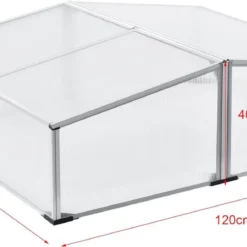 Tuinkas Kweekkas Mini 100x120x30-40 Cm Polycarbonaat -Goedkope Groene Liefde Winkel 1200x595